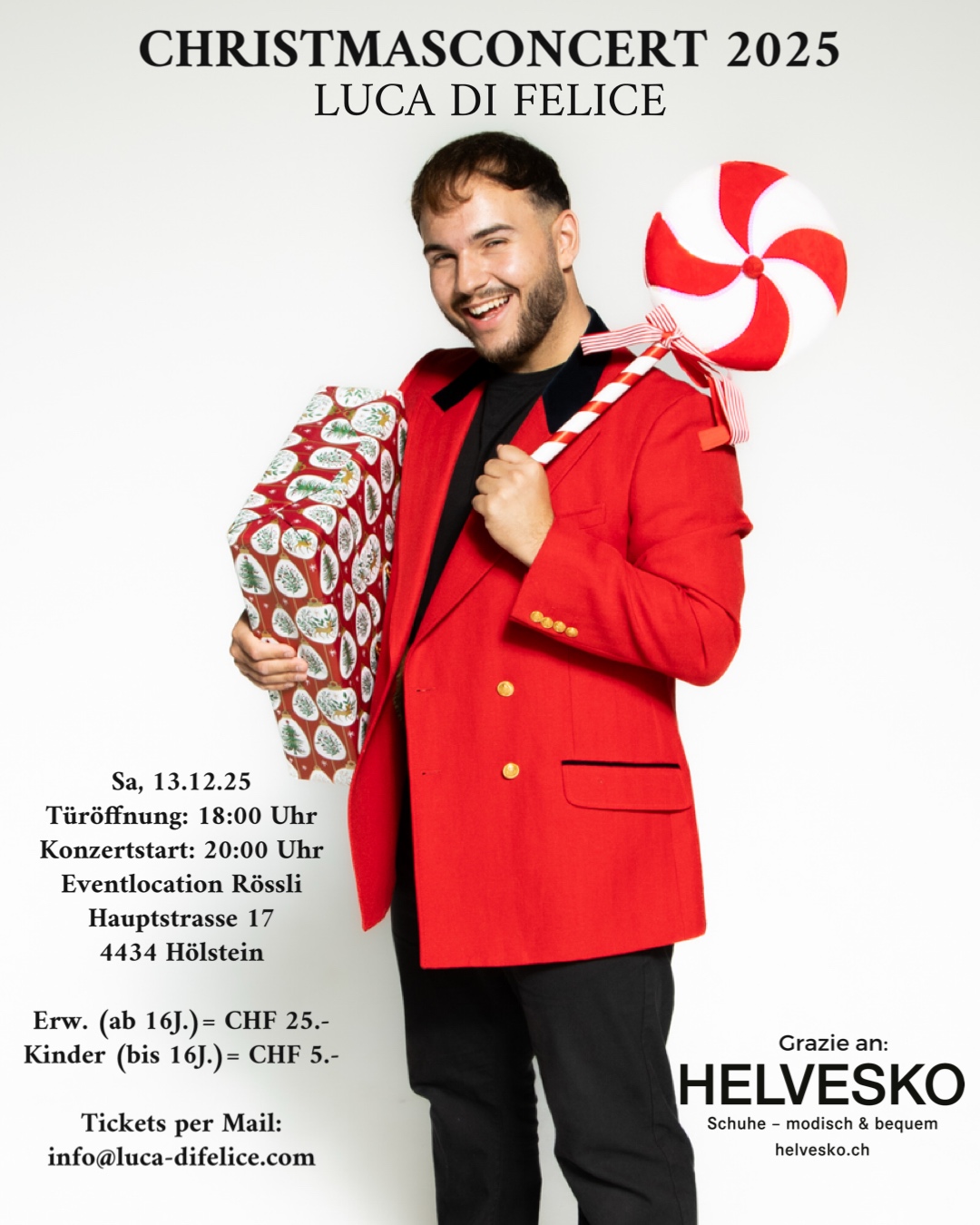 Christmas Concert 2025 - Luca Di Felice - 13. Dezember Hölstein